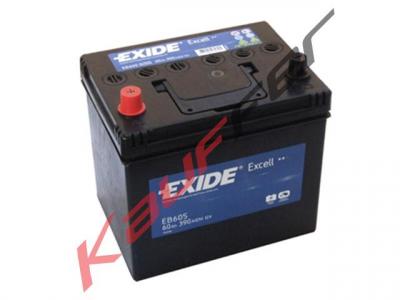 Exide Excell EB605 akkumulátor, 12V 60Ah 480A B+ japán